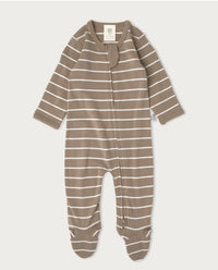 Babu Merino Footed Onesie for newborn babies made from soft natural New Zealand merino wool.
