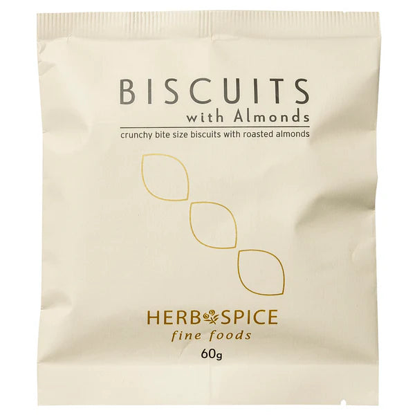 Crunchy bite-size biscuits with roasted almonds