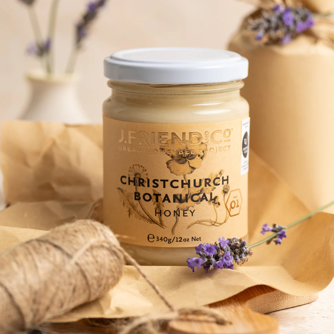 Christchurch Botanical Honey in a premium jar with complimentary gift wrapping, ideal for wellness gifts and natural honey lovers.