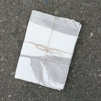 Cream Feaather Linen Teatowel