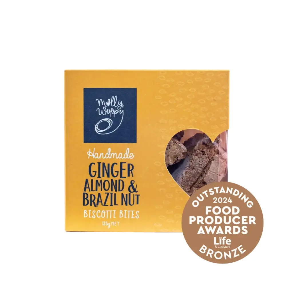 Ginger Almond & Brazil Nut Biscotti Bites