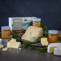 J Friend and Co Cheese Pairing Collection featuring three New Zealand honeys, Wild Thyme, Blue Borage and Kamahi, with cheese pairing recommendations.