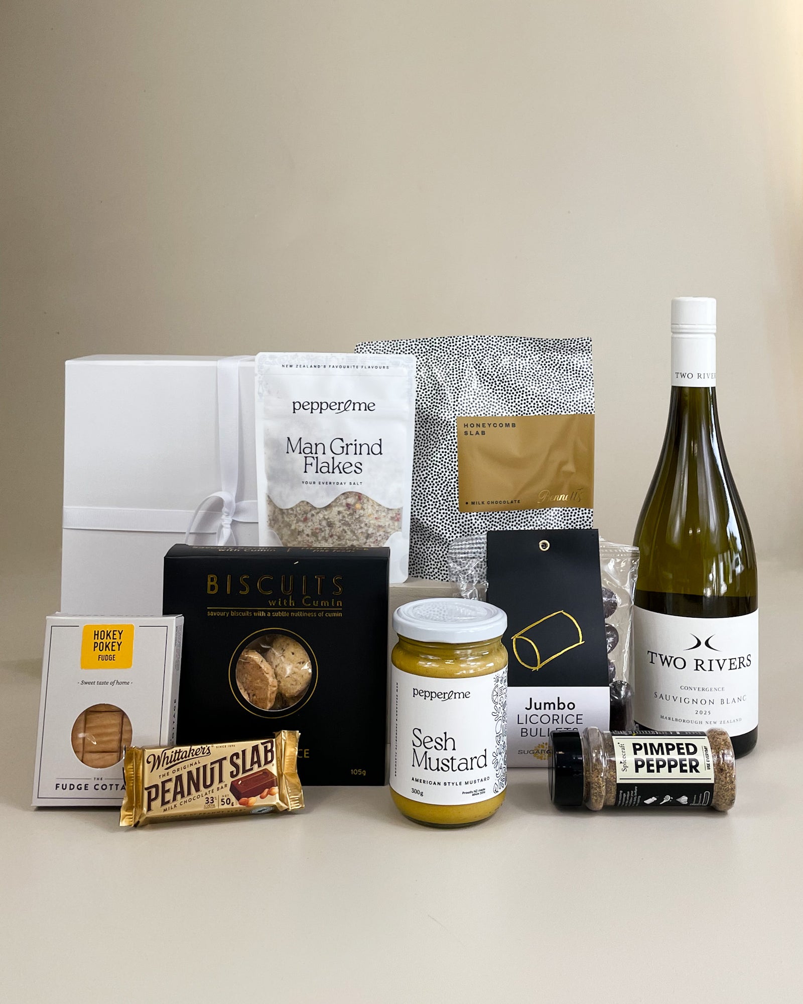 Luxury  Love You Dad Gift Box for Him with artisan chocolate, licorice, fudge, gourmet mustard  beautifully presented in a premium gift box.