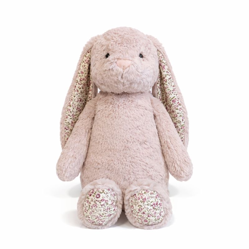Macie the Bunny by Lily and George, a cuddly bunny soft toy for newborn gifts, baby showers and first birthday keepsakes.
