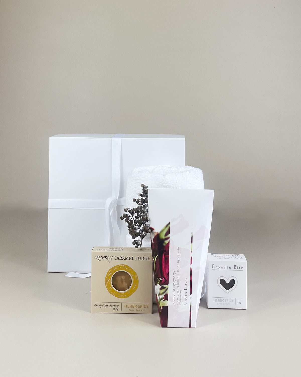 Pamper Gift Box with Body Wash or Body Lotion and Sweet Treats