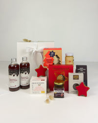 Merry Christmas Gift Box filled with New Zealand Christmas food and festive treats