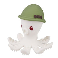 Silicone baby teething octopus with textured tentacles for gum relief
