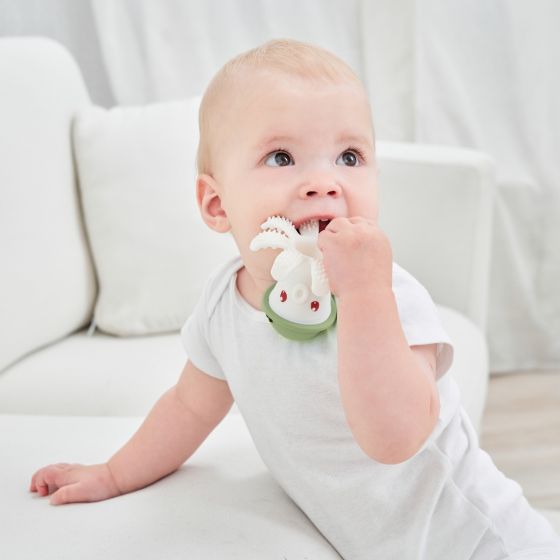 Silicone baby teething octopus with textured tentacles for gum relief