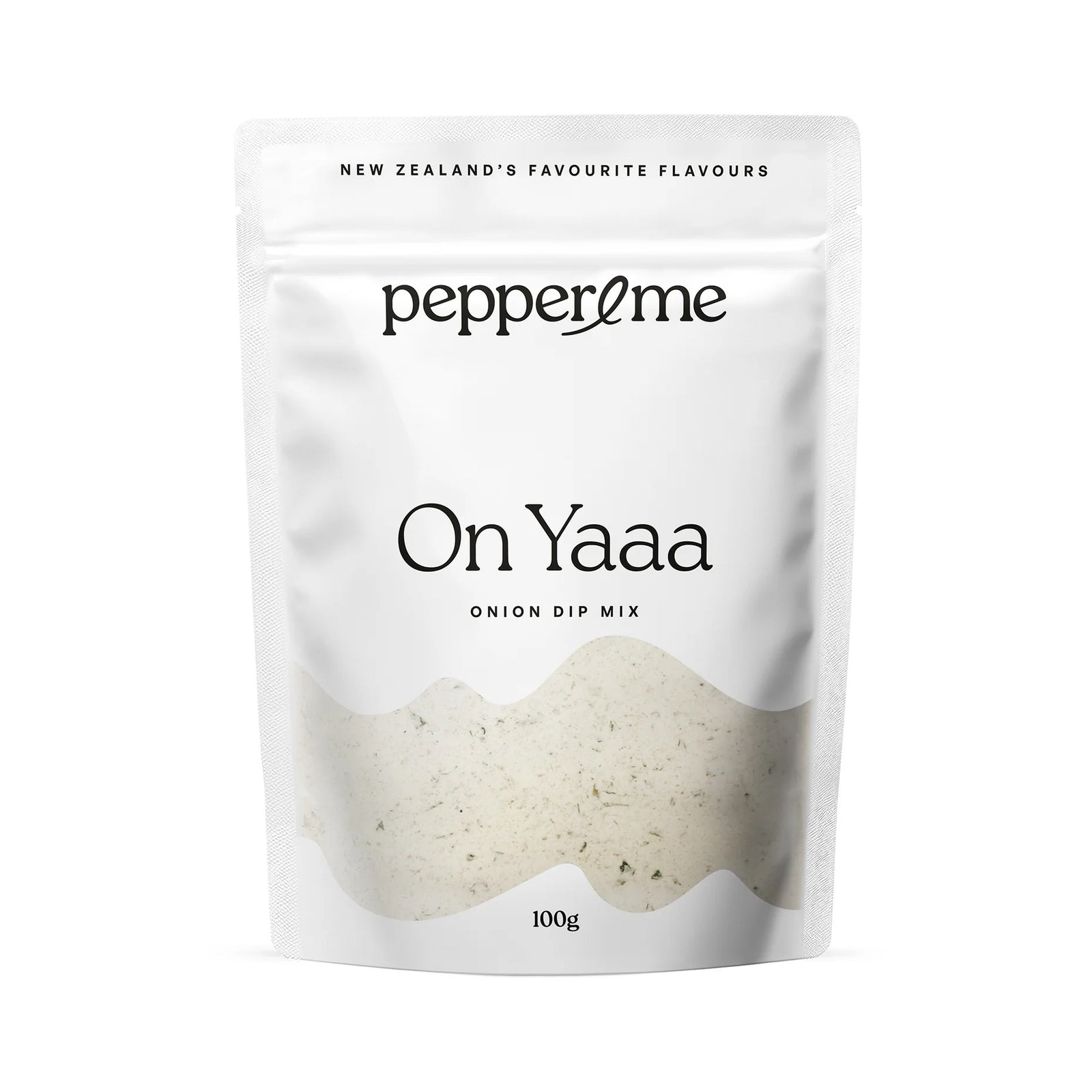 Pepper & Me On Yaaaa Onion Dip Mix displayed as a gourmet Kiwi foodie gift box add-on in New Zealand.
