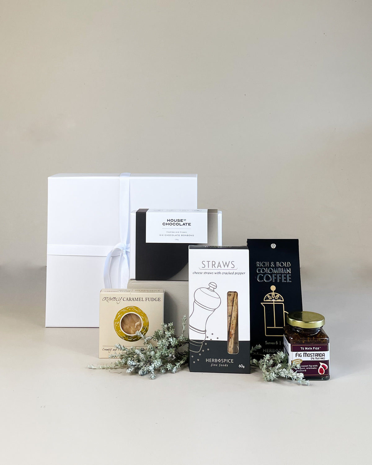 Take-care gift box filled with artisan New Zealand snack foods.