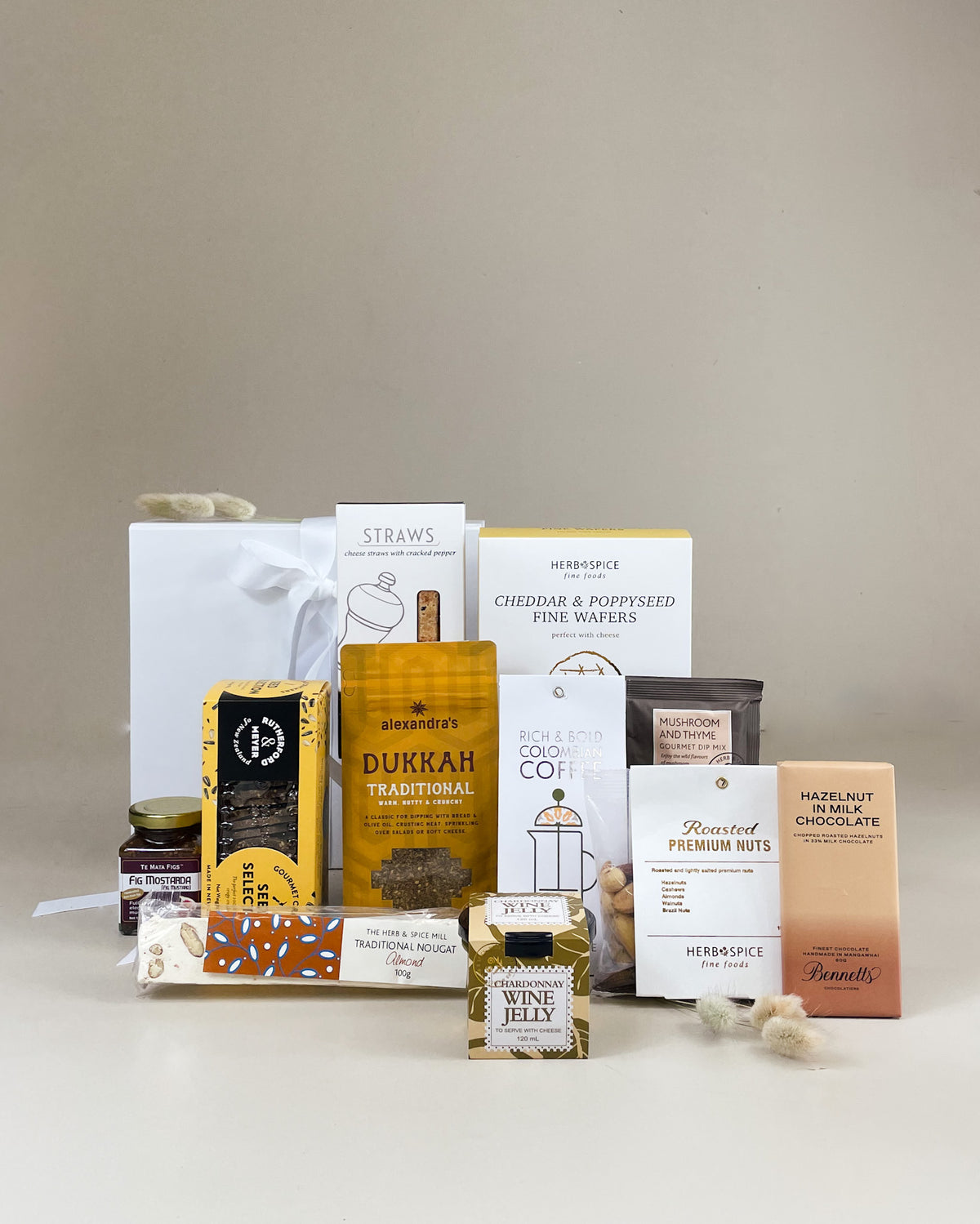 Gourmet Sharing Gift Box with sweet and savoury New Zealand artisan treats, perfect for sharing and gifting.