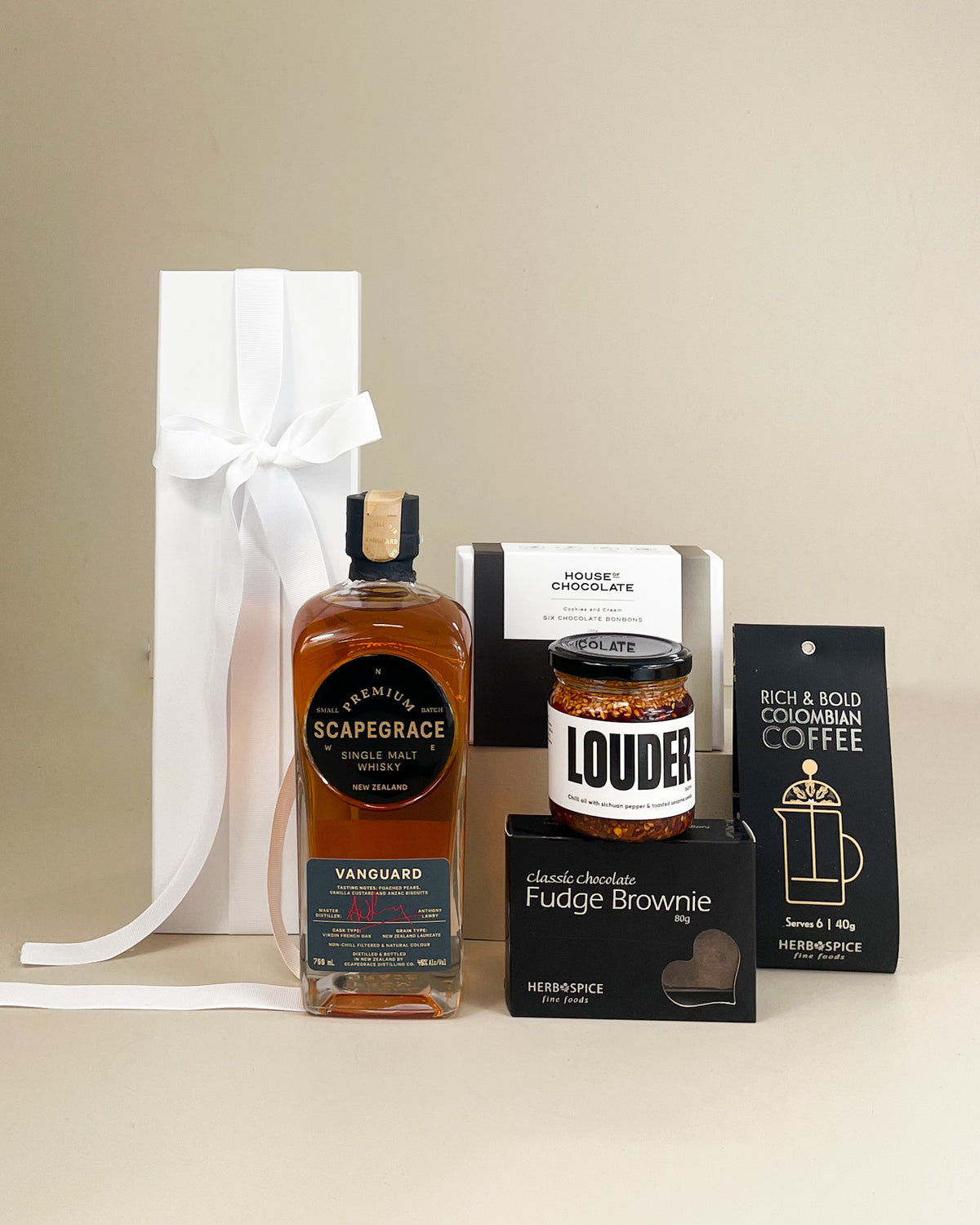 Scapegrace Whisky and artisan chocolate gift box premium New Zealand gift
