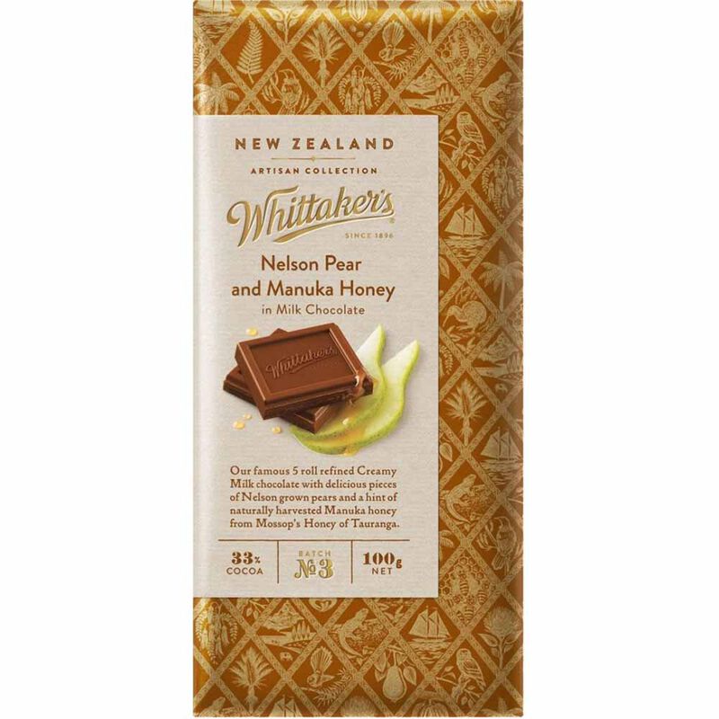 Whittakers Artisan Nelson Pear &  Manuka Honey Chocolate