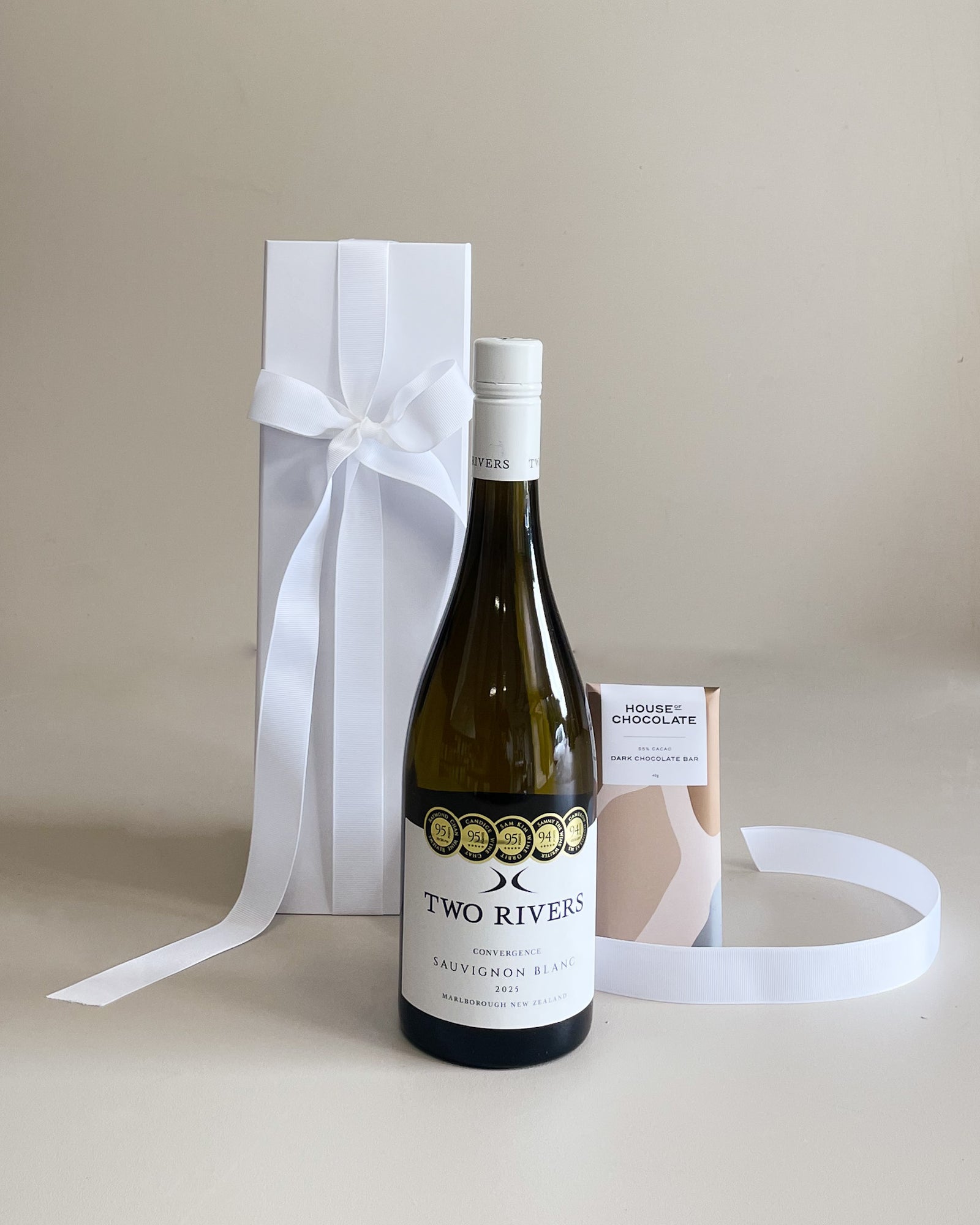 Wine and chocolate gift box for birthdays, thank you or special occasions